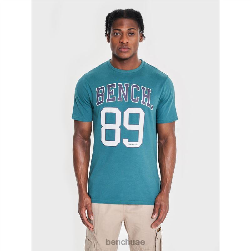 Bench رجال تي شيرت هتر VN48R13 ثياب أخضر