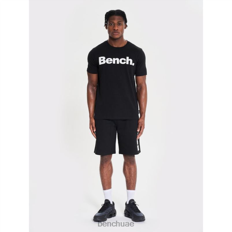 Bench رجال طقم تي شيرت وشورت نيال VN48R65 ثياب أسود