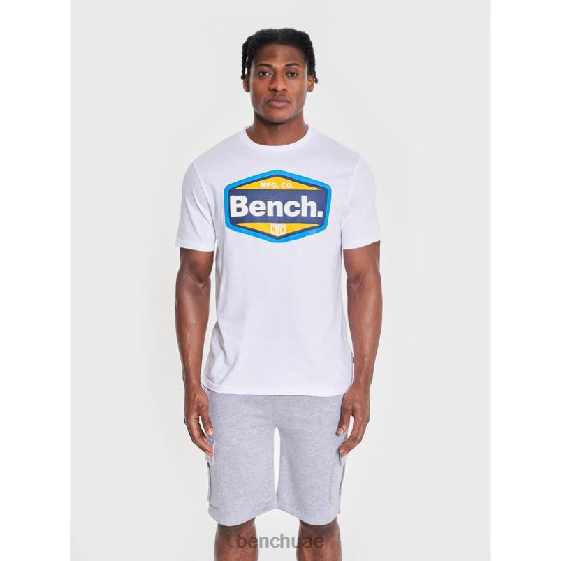 Bench رجال تي شيرت ثانيل VN48R9 ثياب أبيض